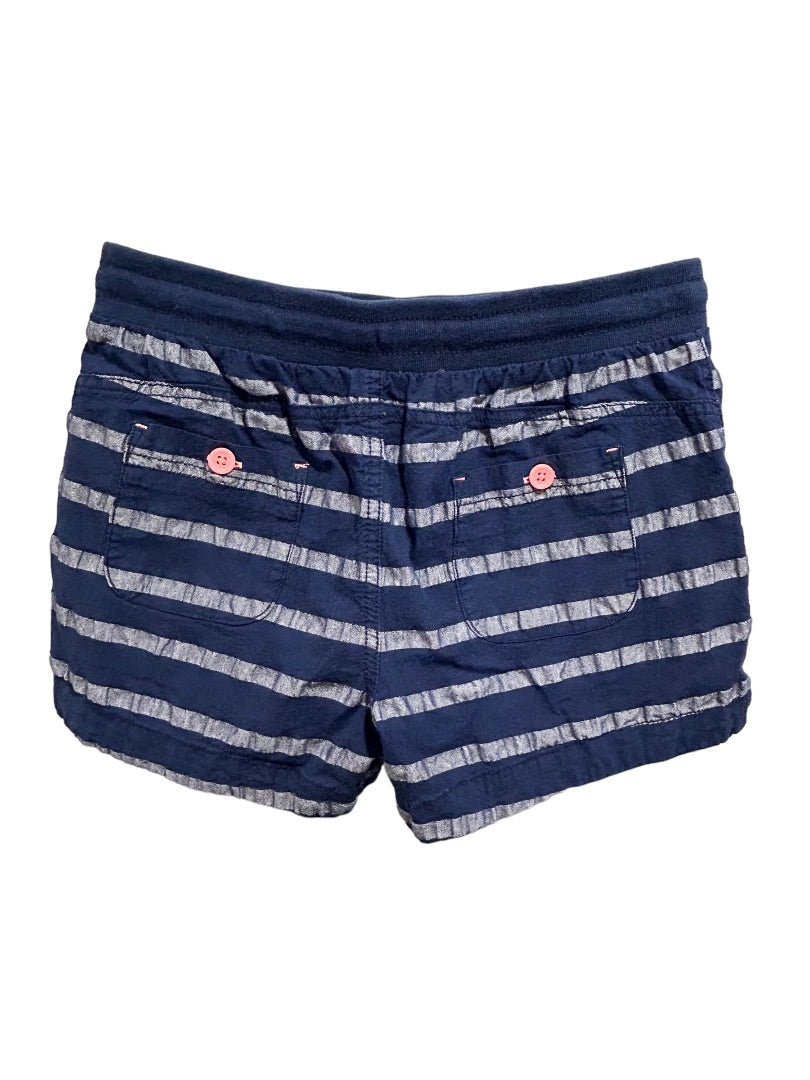 XL (14/16) Cat & Jack Girls Navy Blue Stripe Pull On Shorts Cotton Blend