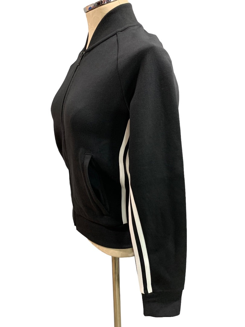 XS Adidas New Womens Black Track Must Haves Full Zip Jacket DX7971