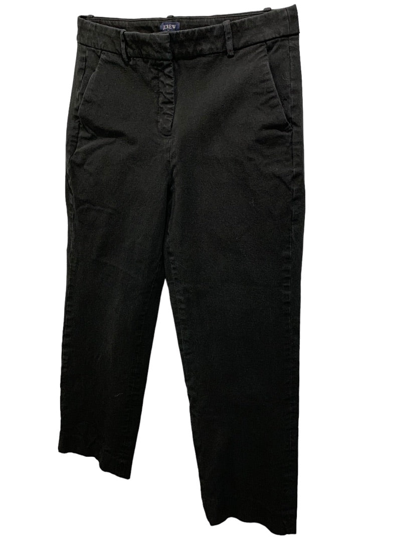 Size 10 J.Crew Womens Black Kallie Pants Straight Leg Crop Style BO899
