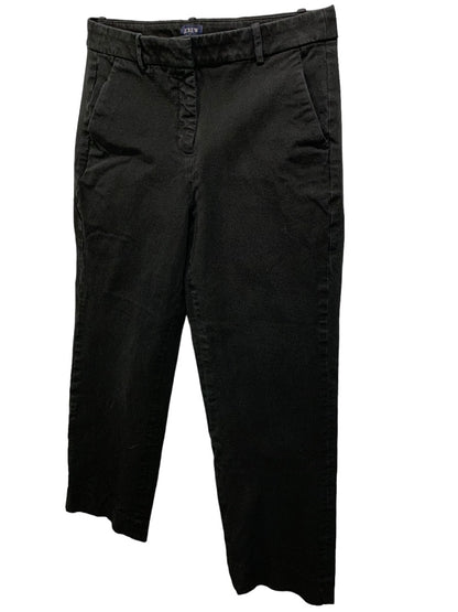 Size 10 J.Crew Womens Black Kallie Pants Straight Leg Crop Style BO899