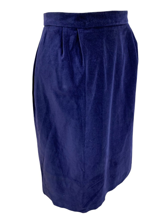 Medium Naturelle George Georgiou velvet Blue Velvet  A-Line Skirt