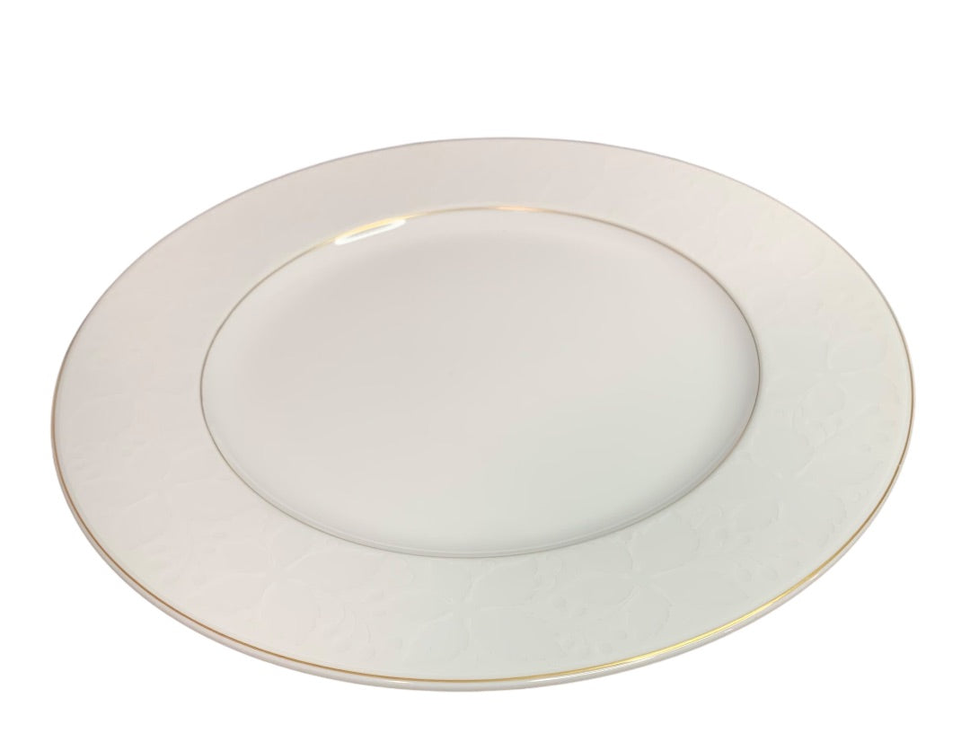 Rosenthal Germany White Velvet Gold Trim 10.5 Inch Dinner Plate