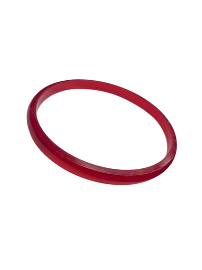 Vintage Red Acrylic Bangle Bracelet 2.6" Thin .2"