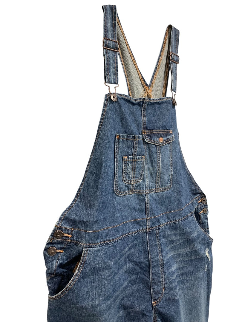 XXL Mossimo Womens Denim Bib Overalls Distressed Jean