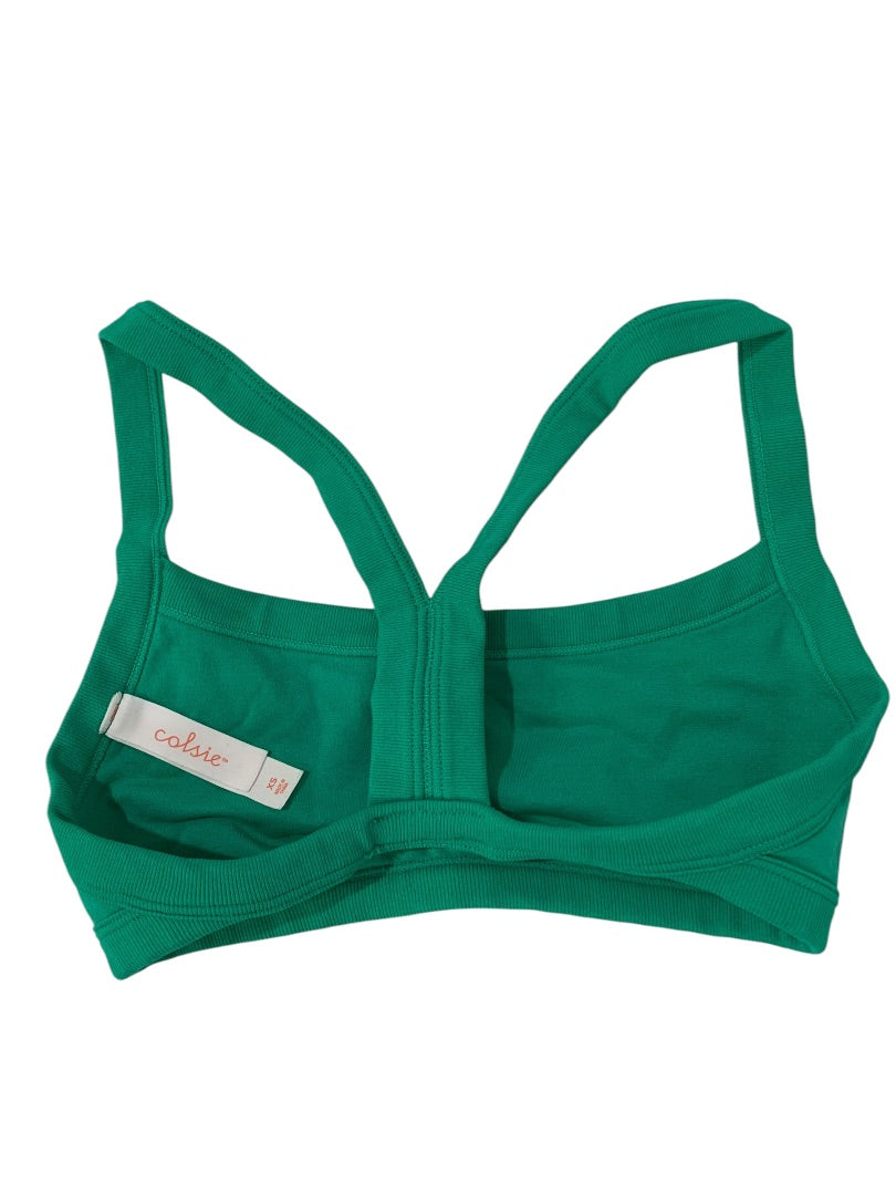 XS Colsie Green Sports Bra Strappy Racerback