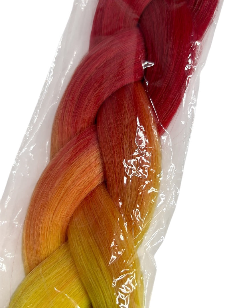 Claires New Rainbow Ombre Braid 19 Inch Synthetic Hair