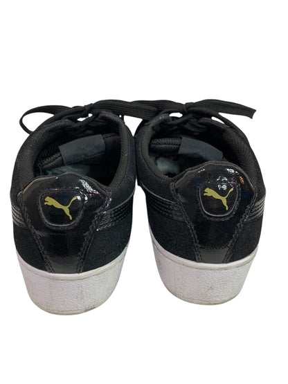 Size 9.5 Puma Black Suede Platform Vikky Sneaker Womens