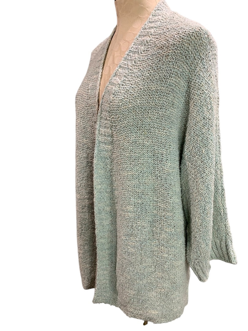 Large Pure Jill J.Jill Womens Open Soft Cardigan Sweater Blue Marled Knit