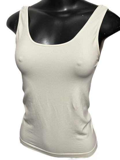 Small Haze Stretch Tank Cream Womens Nylon Stretch Camisole
