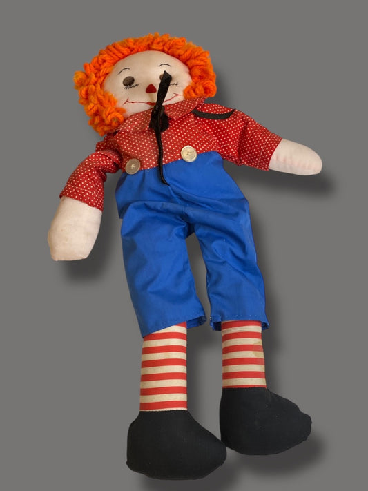 Vintage Handmade Spirit Raggedy Andy Doll 22" Creepy