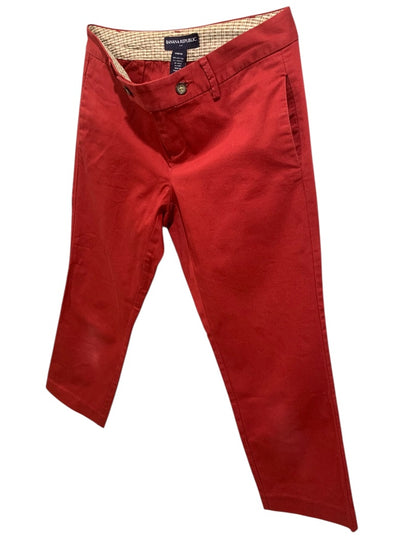 Size 0 Banana Republic Womens Barn Red Crop Capri Pants Stretch Chino