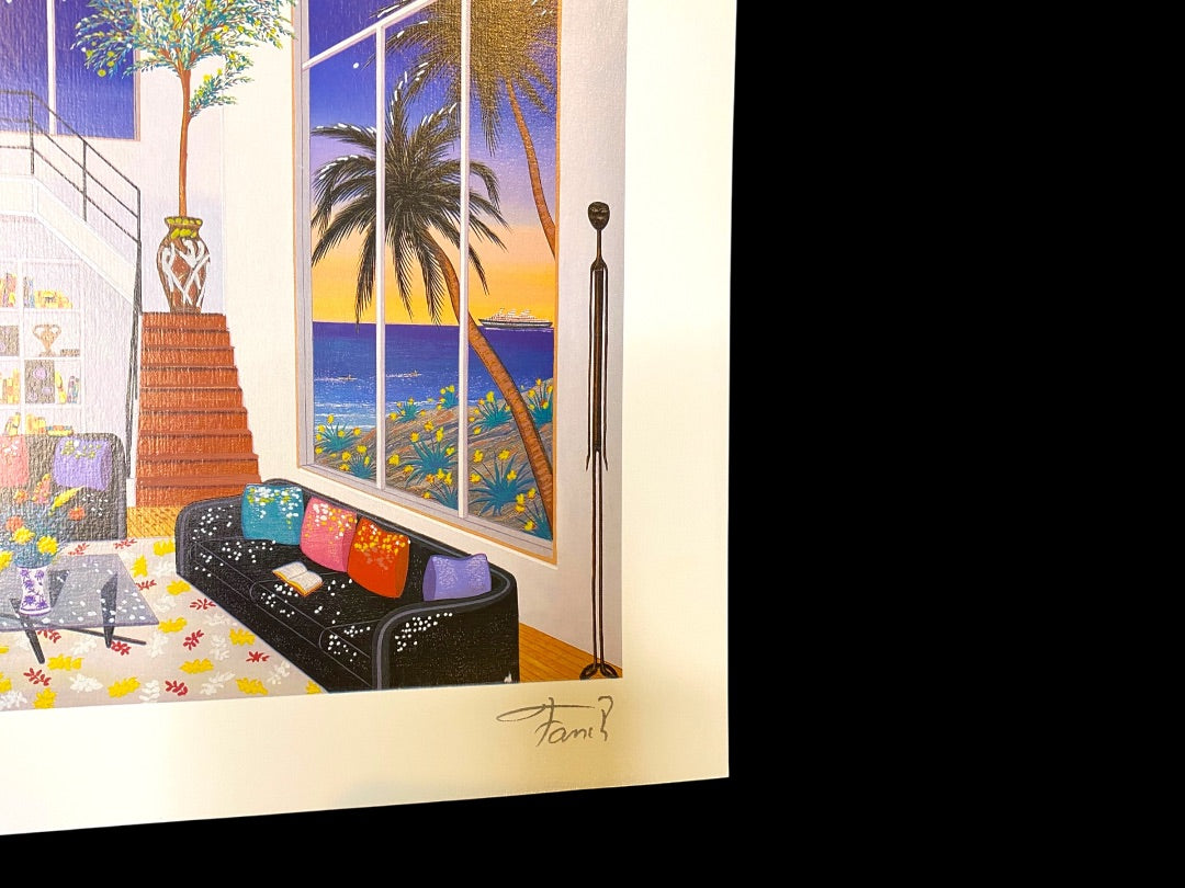 Fanch Francios Ledan Interior with Three Matisse Seriolithograph & COA Numbered 1999