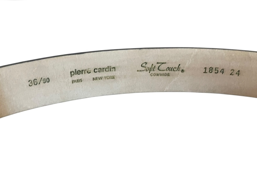 Size 36 Pierre Cardin Brown Soft Touch Cowhide Belt 1.2" width