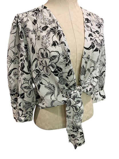 Medium Japra Womens Linen Blend Tie Up Front Shirt