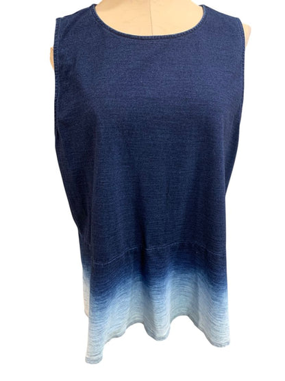 Size XL Pure Jill J.Jill Indigo Hombre Tunic Tank Top Shirt Blue Swing