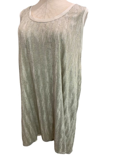 Size 2X Daisy Fuentes Woman Shift Tunic Dress Metallic Overlay
