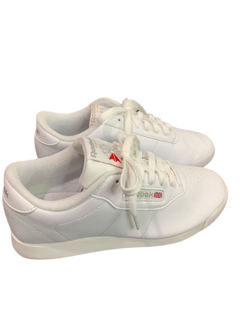 Size 8 Reebok Classic Womens White Leather Princess Walking Shoe Sneaker