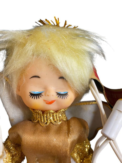 1960s Christmas GE Heavenly Angel Lighted Tree Topper Working Rough