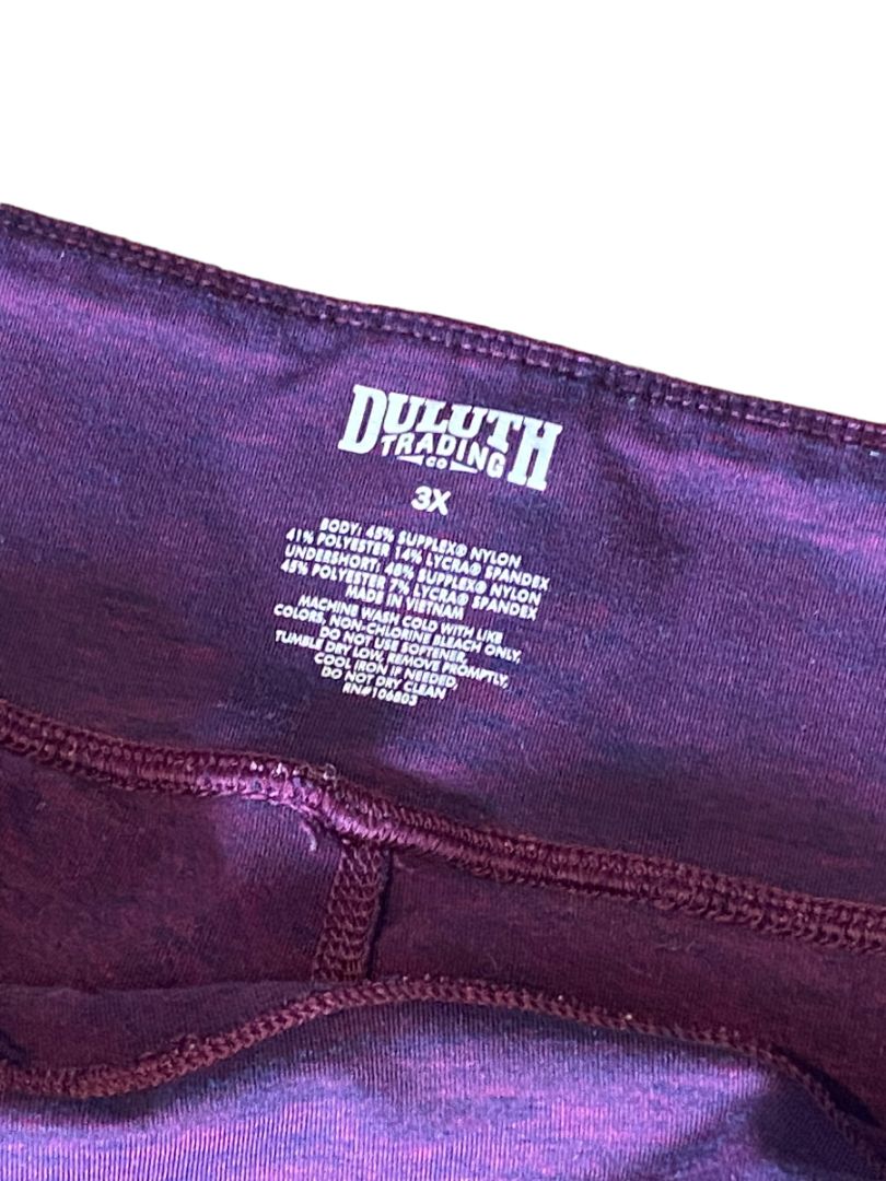 3X Duluth Trading Co Purple Stretch Skort Zip Pocket
