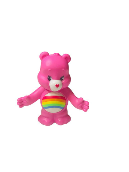 2017 Burger King Kids Meal Toy Care Bear Cheer Pink 4" Figure Figurine Rainbow