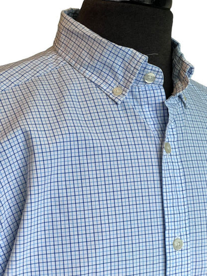 Size Medium Vineyard Vines Blue Check Classic Fit Tucker Shirt Long Sleeve