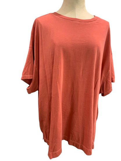 4X Old Navy Womens Tshirt Crewneck Dark Coral Plus Size 100% Cotton