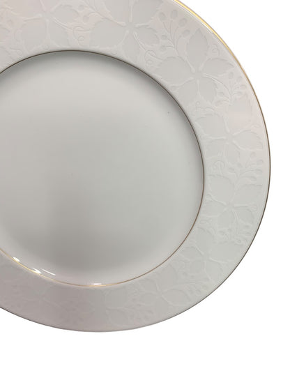 Rosenthal Germany White Velvet Gold Trim 10.5 Inch Dinner Plate