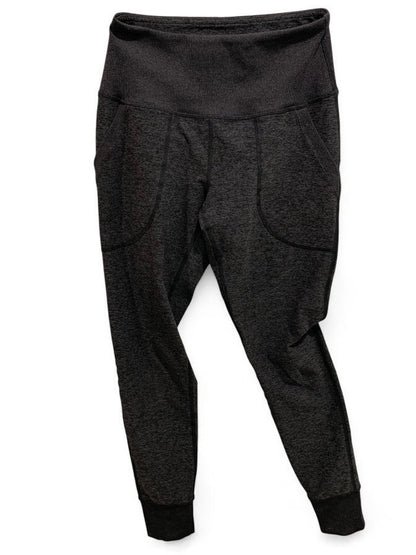 XS Zella Womens Jogger Style Leggings Pockets Heathered Black