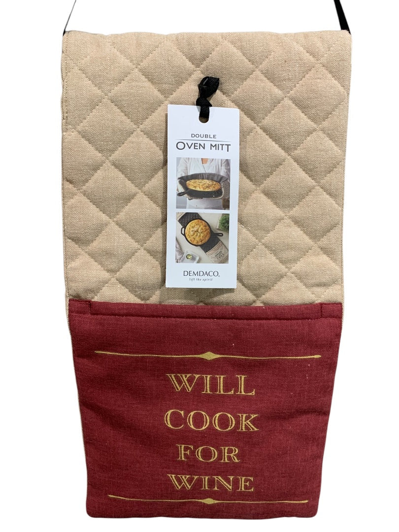Demadco New Double Oven Mitt Will Cook for Wine