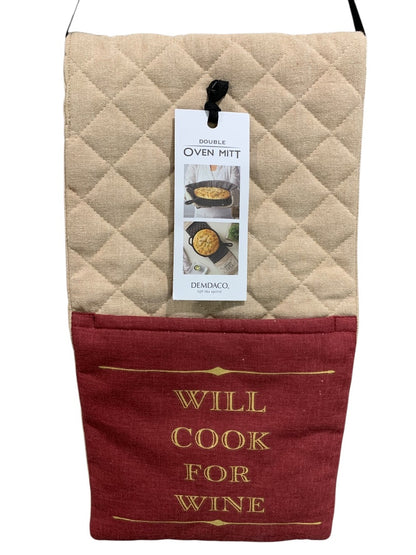 Demadco New Double Oven Mitt Will Cook for Wine