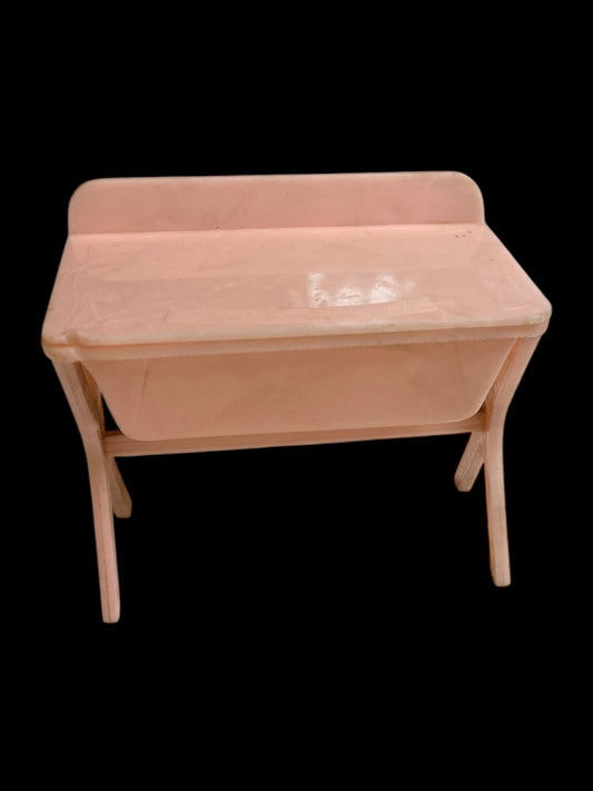 1950s Renewal Dollhouse Miniature Bathinette Dolly Plastic 3" L