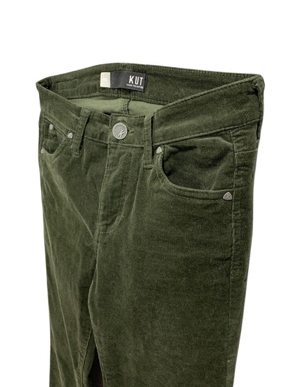 Size 00 Kut from the Kloth Womens Diana Fab Ab Skinny Corduroy Dark Green
