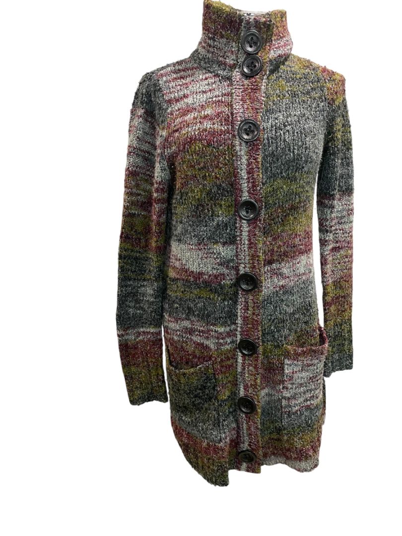 Medium Kensie Womens Cardigan Marled Knit Pockets Long