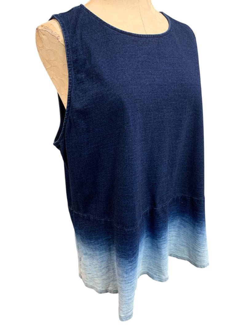Size XL Pure Jill J.Jill Indigo Hombre Tunic Tank Top Shirt Blue Swing