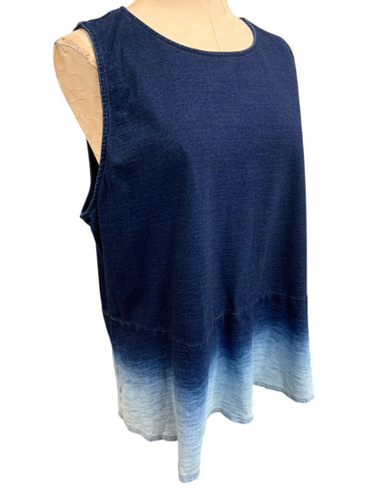 Size XL Pure Jill J.Jill Indigo Hombre Tunic Tank Top Shirt Blue Swing