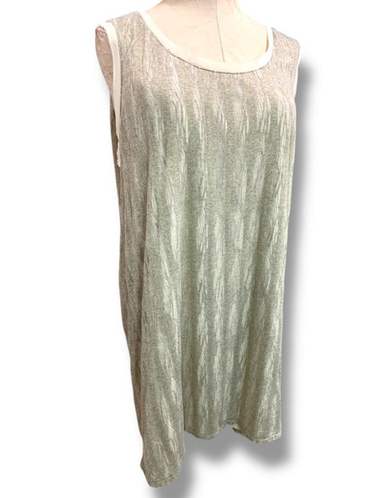 Size 2X Daisy Fuentes Woman Shift Tunic Dress Metallic Overlay