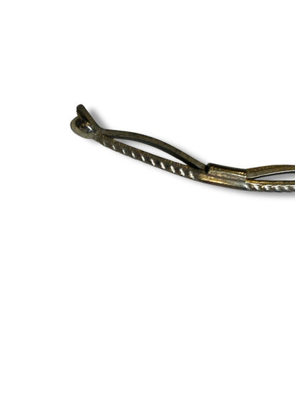 Vintage Silvertone Collar Bar Clip 2" Rope Design