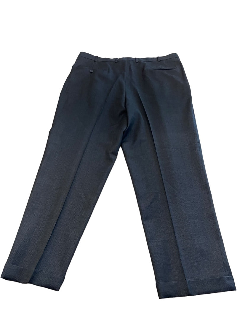 Size 40R JB Britches  Nordsrom Mens Cuffed Pleated Lorenzo Navy Blue Dress Pants Worsted Wool