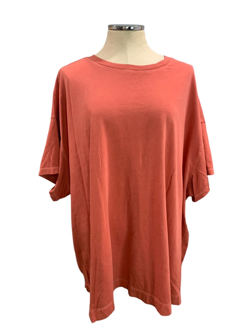 4X Old Navy Womens Tshirt Crewneck Dark Coral Plus Size 100% Cotton