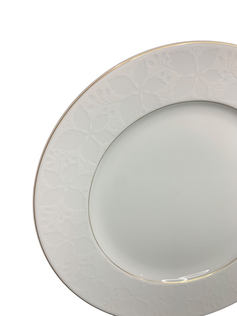 Rosenthal Germany White Velvet Gold Trim 10.5 Inch Dinner Plate