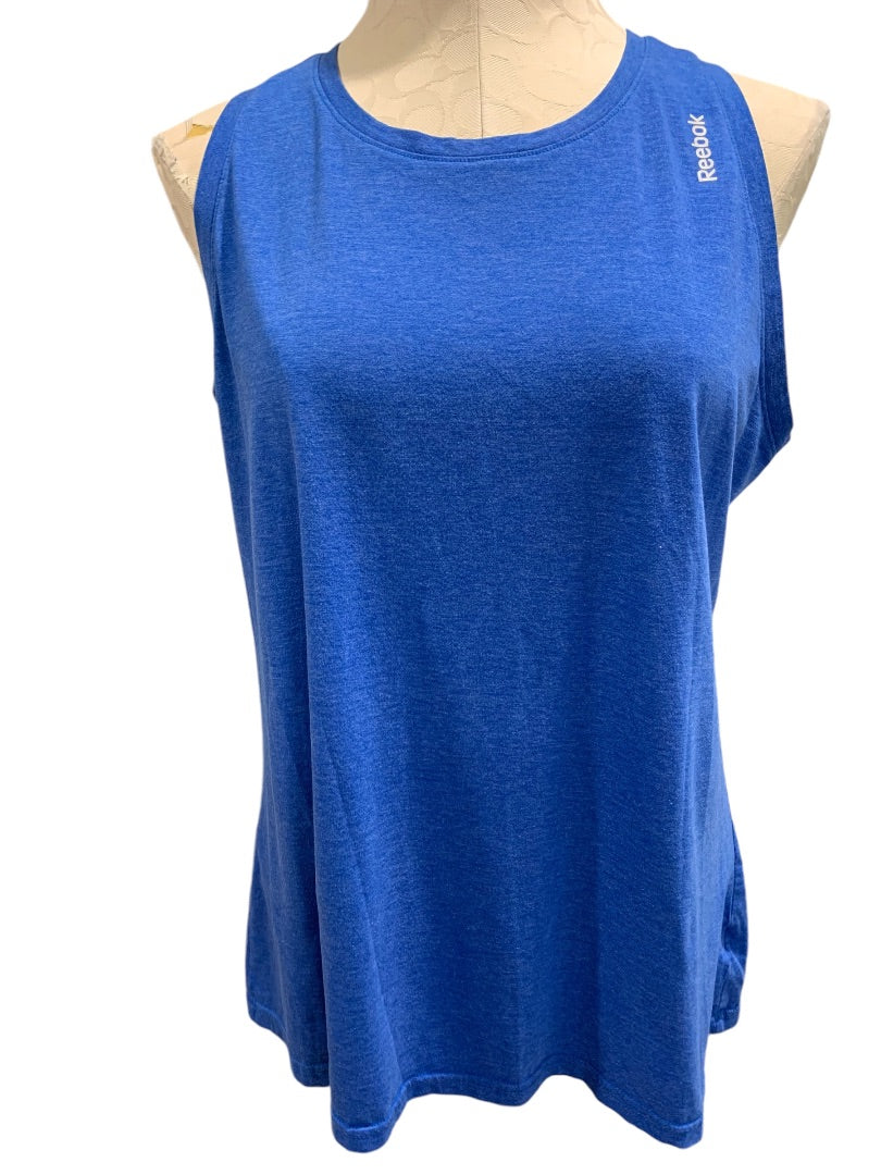 XL Reebok Womens Blue Activewear Tank Top Sleeveless Work Out Shirt