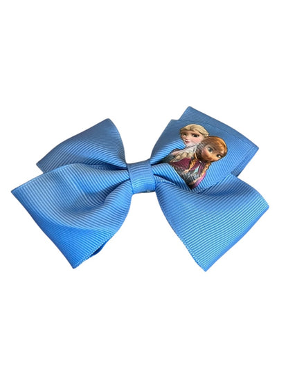 Set of 3 Princess Hair Clips Bows Beauty Frozen Snow White 3 Inch