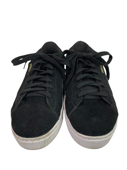 Size 9.5 Puma Black Suede Platform Vikky Sneaker Womens