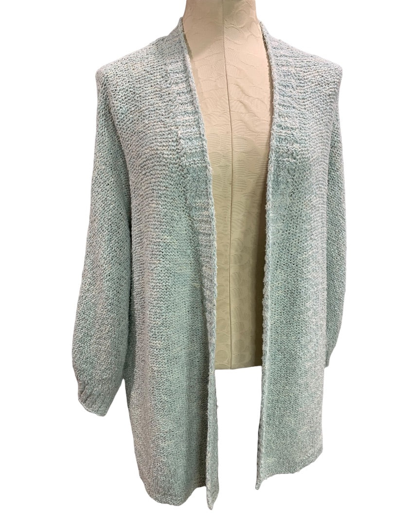 Large Pure Jill J.Jill Womens Open Soft Cardigan Sweater Blue Marled Knit