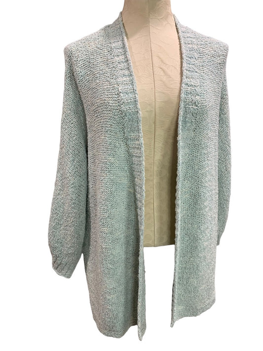 Large Pure Jill J.Jill Womens Open Soft Cardigan Sweater Blue Marled Knit