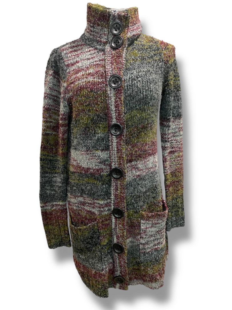 Medium Kensie Womens Cardigan Marled Knit Pockets Long