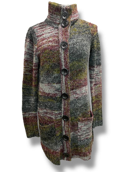Medium Kensie Womens Cardigan Marled Knit Pockets Long