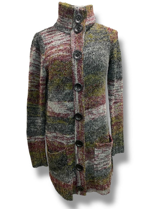 Medium Kensie Womens Cardigan Marled Knit Pockets Long