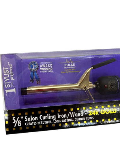 Hot Tools Professional Hair Curling Iron 5/8" 1109 Spring Gold Styling Beauty New
