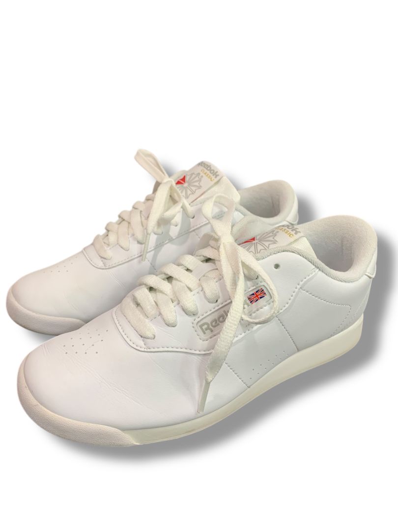 Size 8 Reebok Classic Womens White Leather Princess Walking Shoe Sneaker